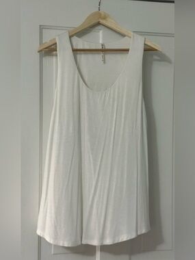 White Scoop Neck Women's Tank Top